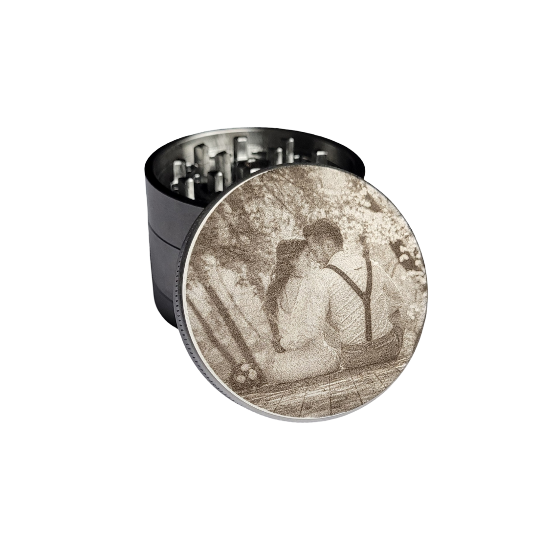 Edelstahl Grinder mit Gravur (54mm)